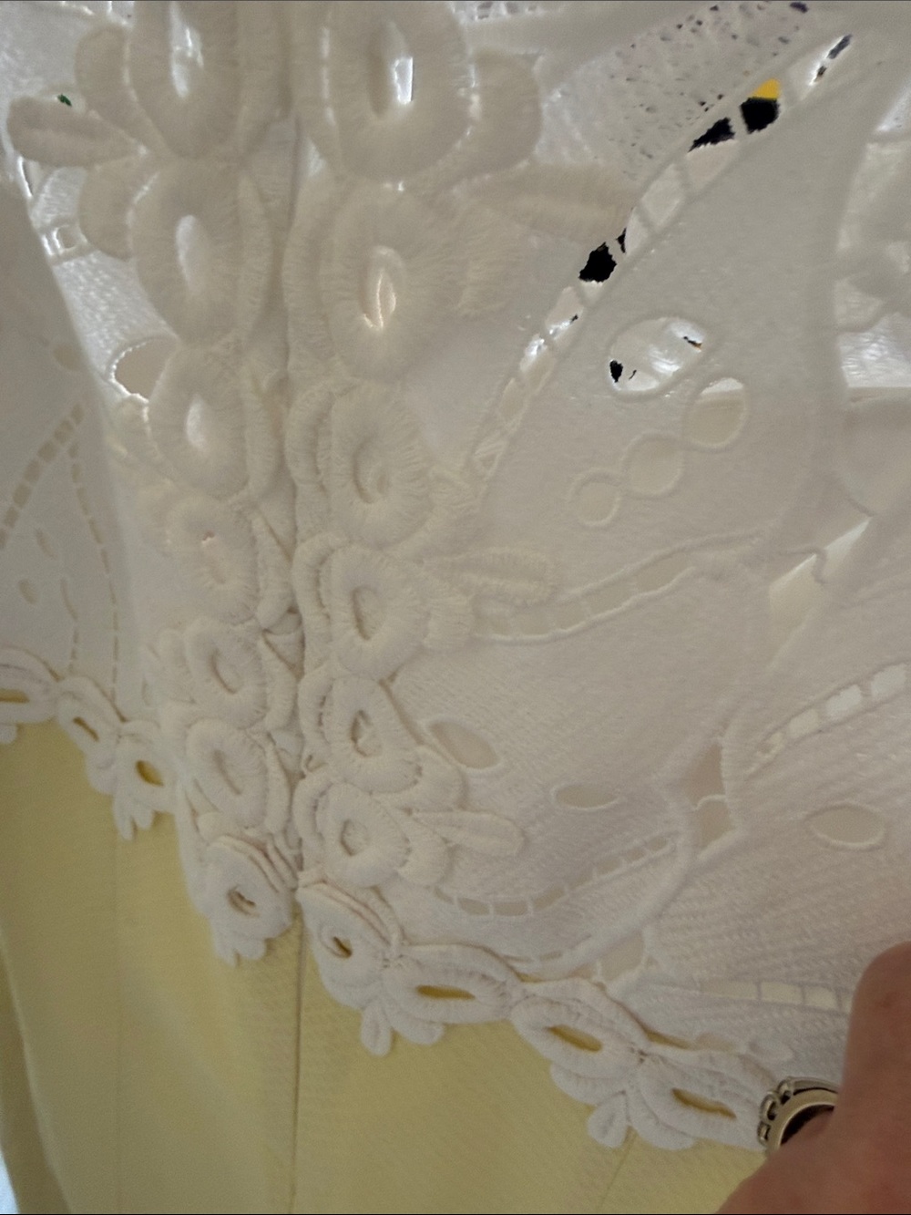 Lilly Pulitzer 🍋White Crochet Top Yellow Dress - Picture 12 of 16